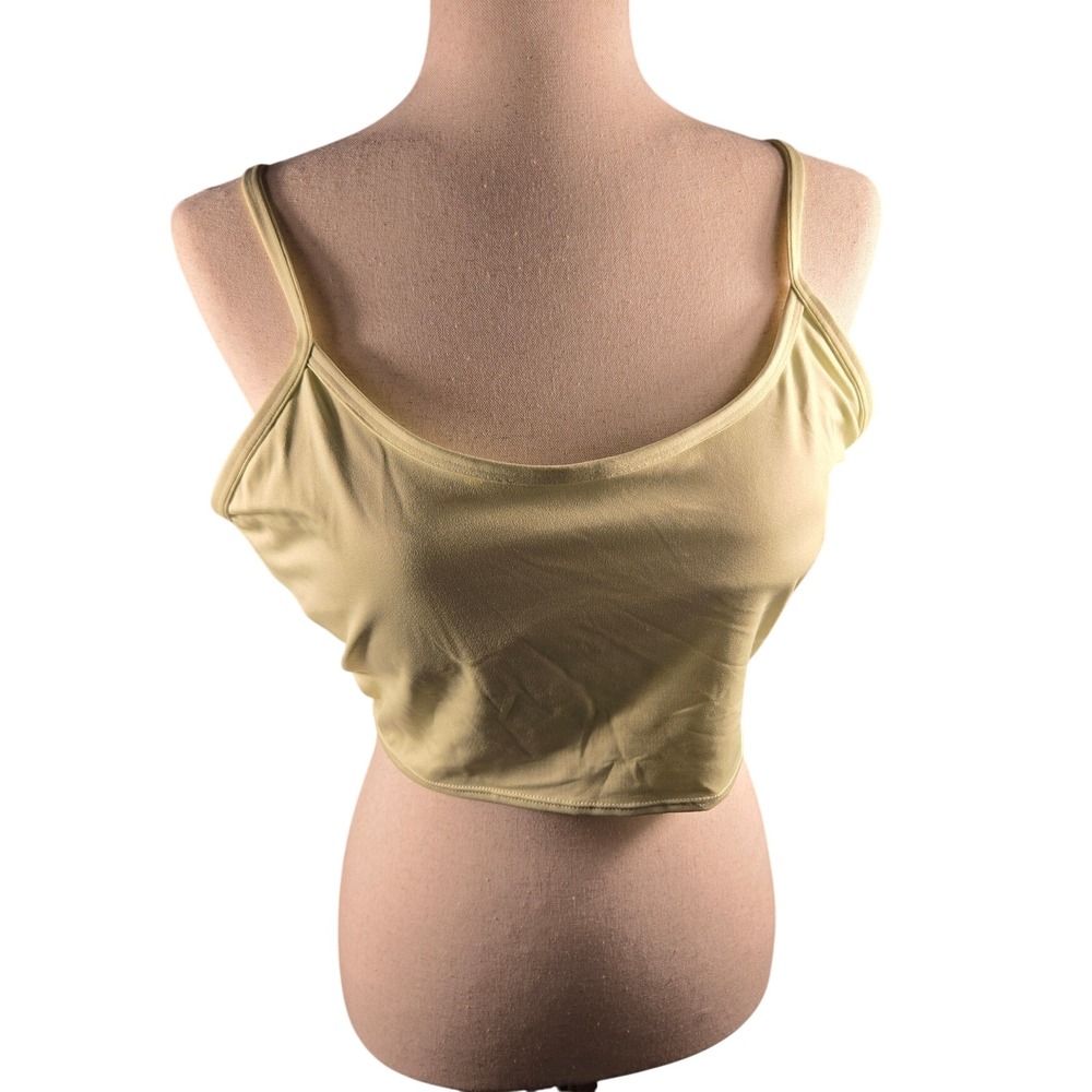Pink Active Victoria's Secret Lime Green Crisscross Back Crop Top L-DD